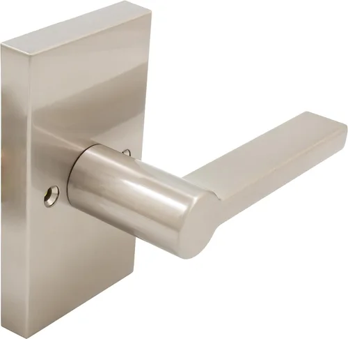 Miniatura 2 de Stone Harbor Hardware Vienna - Manija de puerta con roseta rectangular, pestillo simulado (sin giro), color negro mate