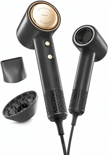 Tideway Secador de pelo profesional de alta velocidad iónico 110,000 RPM, secador de pelo compacto con difusor magnético, secado rápido con motor