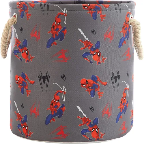 Miniatura 3 de Marvel Spiderman - Juego de cestas de almacenamiento de juguetes de 3 piezas, cubos de tela anidables con asas de cuerda, organizador de varios