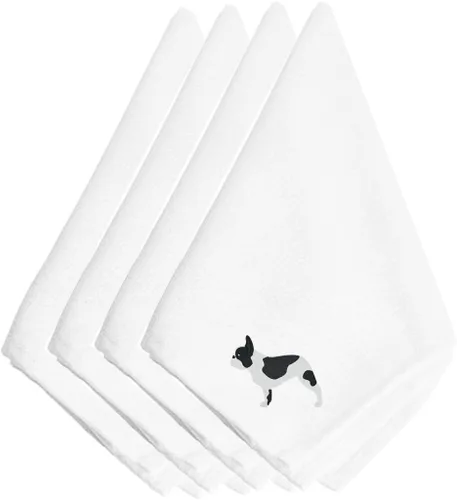 Miniatura 28 de Caroline's Treasures BB3448NPKE Affenpinscher - Juego de 4 servilletas bordadas, lavables, suaves, duraderas, servilletas de mesa para hotel