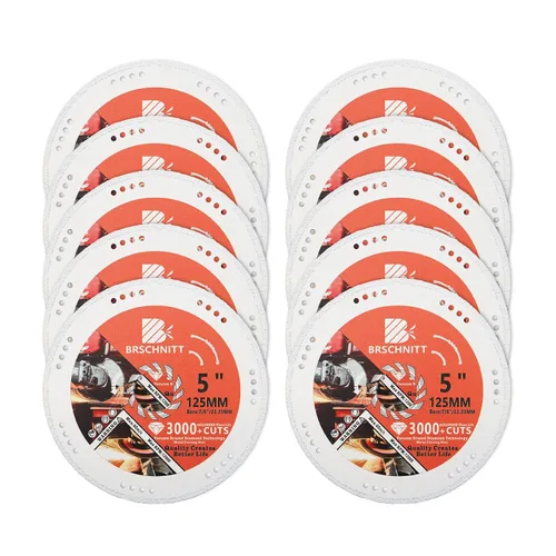 Miniatura 18 de Rueda de corte de diamante, hojas de sierra de diamante soldadas al vacío de 3 pulgadas x 3/8 pulgadas para tubo de acero de metal, rueda de corte