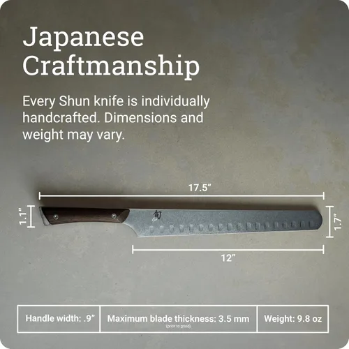 Miniatura 5 de Shun Kanso - Cuchillo de pechuga hueca de 12 pulgadas, cuchillo japonés hecho a mano con funda de madera Saya, hoja de acero inoxidable AUS10A