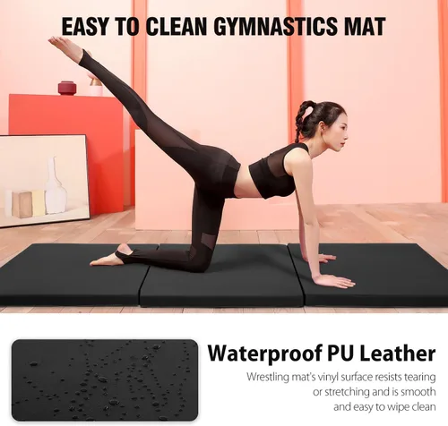 Miniatura 4 de Tapete de yoga grueso de 2 pulgadas para gimnasio en casa, ejercicio, gimnasia, volteras, pilates, equipo de danza, tapete de juego de espuma