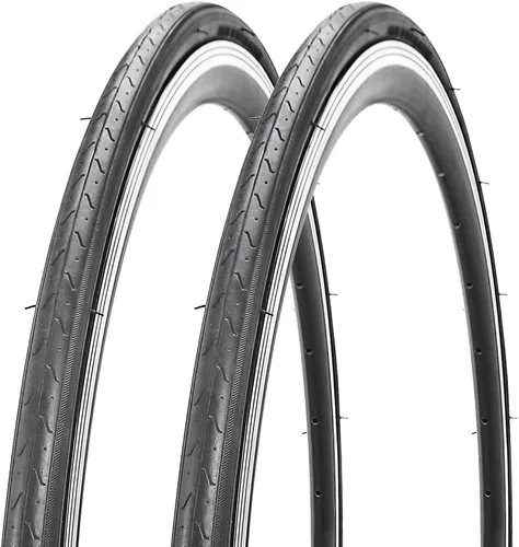 Miniatura 6 de Paquete de 1 o 2 neumáticos para bicicleta de carretera 700X23C/25C/28C/35C con o sin 2 tubos internos, válvula Presta y 2 palancas para neumáticos