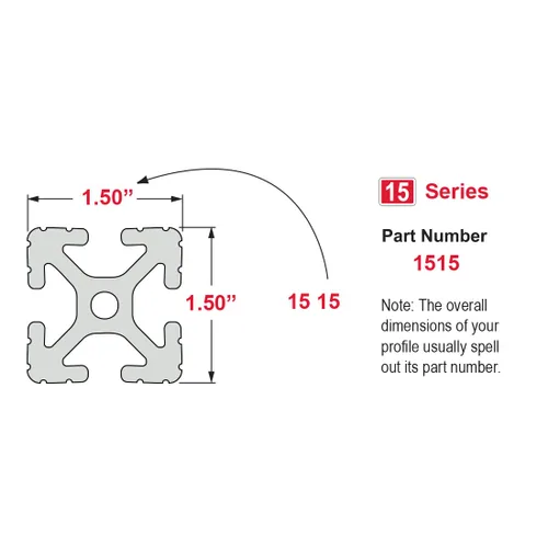 Miniatura 4 de 80/20 INC., 1515, 15 Series 1.5" x 1.5" Negro t-slotted extrusión X 12