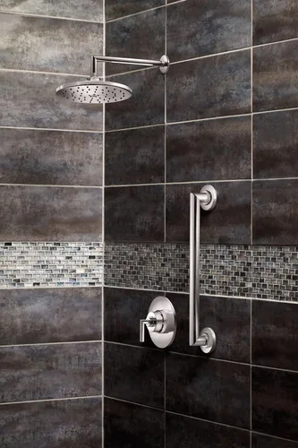Miniatura 2 de Moen TS22002EP Arris Posi-Temp - Juego de molduras de ducha modernas con ducha de lluvia ecológica de 10 pulgadas, requiere válvula, cromada