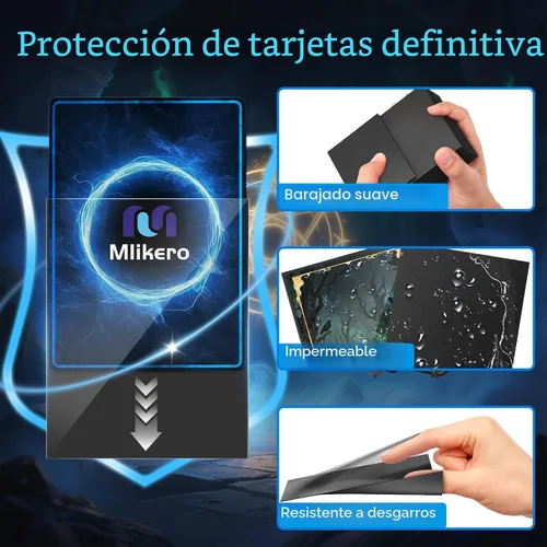 Miniatura 4 de 1000 fundas para tarjetas negras, protectores de mazo con fundas mate para cartas, fundas para cartas de intercambio aptas para MTG, TCG y cartas