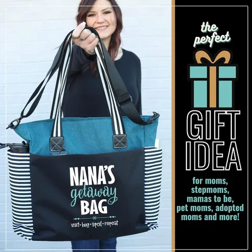 Miniatura 85 de Brooke & Jess Designs Bolso de mano para la abuela – Bolso de lona resistente con cremallera y bolsillo interior para la abuela para uso diario