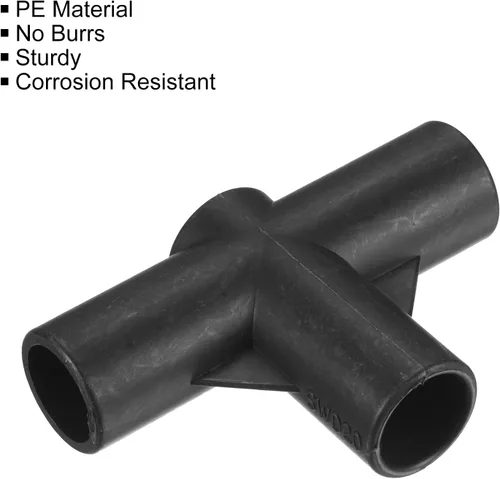 Miniatura 3 de MECCANIXITY Conector de marco de jardinería de 0.787 in de plástico plano de 3 vías para estacas de plantas, cercado de toldo, poste