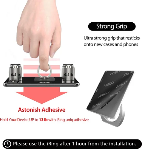 Miniatura 2 de iRing Original, fabricado en Corea, soporte para anillo de teléfono, soporte de agarre para teléfono celular, compatible con iPhone, Galaxy y otros
