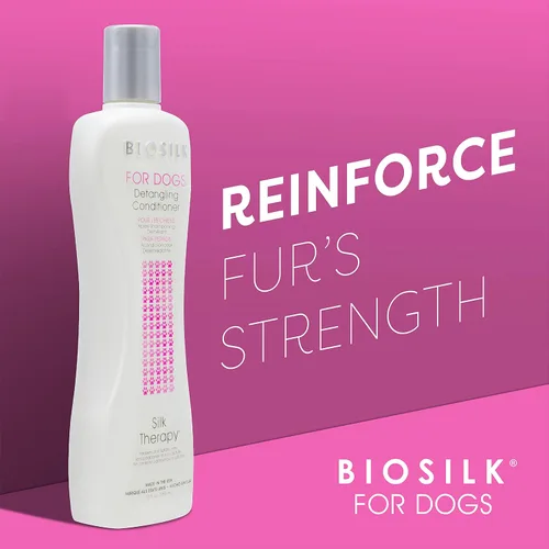 Miniatura 2 de BioSilk Acondicionador desenredante para perros Silk Therapy Acondicionador desenredante de pelo enmarañado sin sulfatos ni parabenos para todos