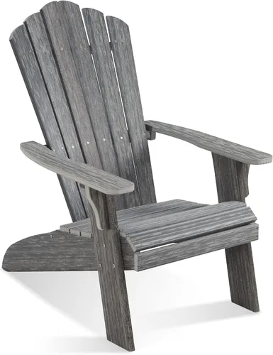Miniatura 14 de Juego de 2 sillas Adirondack plegables de HDPE, sillas de patio resistentes a la intemperie con reposabrazos anchos y respaldo alto, silla para Negro