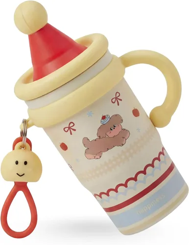 Miniatura 10 de Vaso aislado de 20 onzas con popote y tapa, taza de viaje para café a prueba de fugas con asa, diseño de doble bebida para bebidas calientes y Nube