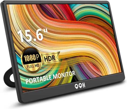 Miniatura 11 de QQH Extensor de pantalla para laptop, monitor portátil triple de 15.6 pulgadas para laptop con pantalla IPS FHD ultradelgada, pantalla extendida