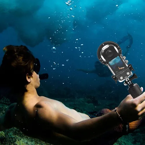 Miniatura 4 de Carcasa impermeable sellada para buceo para Insta360 X3 Cámara panorámica Funda protectora Shell con accesorios de montaje de soporte