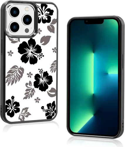 Miniatura 110 de Funda para iPhone 8 Plus y iPhone 7 Plus, linda funda Kawaii azul hibisco hawaiano floral estética floral para niñas preppy mujeres