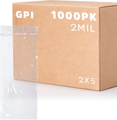 Miniatura 24 de GPI - Bolsas con cremallera de 2 x 6 pulgadas, 1000 unidades, 2 mil, bolsas de plástico transparente con cierre de cremallera, con cierre de cierre