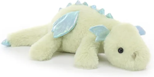 Apricot Lamb Toys - Peluche de dinosaurio dragón tumbado verde, suave, perfecto para niños (dragón verde, 15 pulgadas)