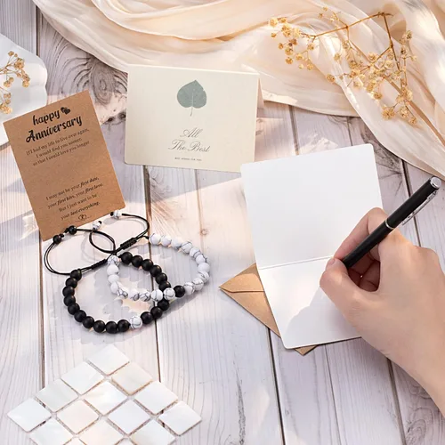 Miniatura 7 de UNGENT THEM Juego de pulseras ajustables a juego para parejas, regalos para novio, novia, pareja, marido, esposa, prometido, alma gemela, hombres