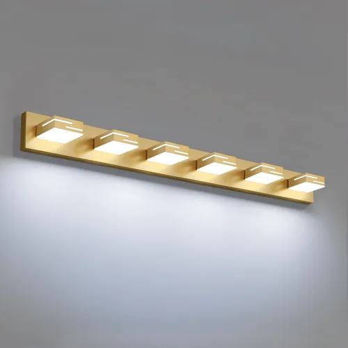 Miniatura 14 de Lámparas LED modernas para tocador de baño, 4 luces, 5CCT, regulables, color negro mate, para accesorios de iluminación de baño sobre espejo