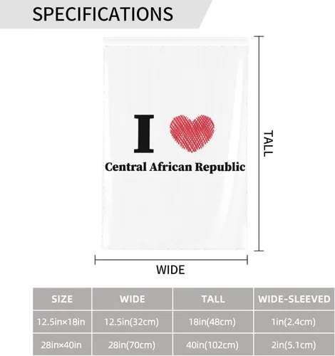 Miniatura 7 de I Love Central African Republic Garden Flag 12.5"x18" Inch Double Sided Garden Flags Home Lawn Outdoor Decor Flags Party Banner Welcome Flag