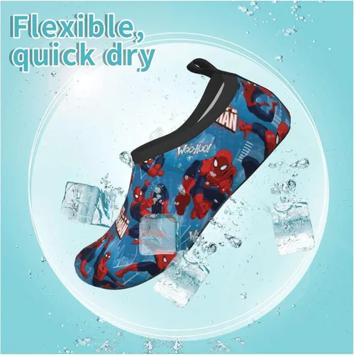 Miniatura 5 de HUHUSW Superheros - Zapatos de agua para niños ligeros antideslizantes con piel de agua calcetines de agua descalzos para deportes piscina playa