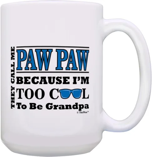 Miniatura 11 de ThisWear Regalo del Día del Padre para Pop-Pop Too Cool to Be a Grandpa Gafas de sol Regalo 11oz Taza de café de cerámica con asa 11oz - Pop-Pop