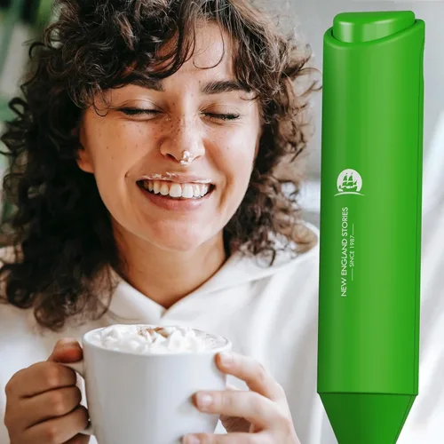 Miniatura 4 de Espumador de leche potente de mano, espumador de leche de mano mini, batidor de bebidas para café, capuchino, café con leche, matcha, chocolate Verde
