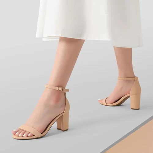 Miniatura 5 de DREAM PAIRS - Sandalias de tacón grueso y bajo para mujer