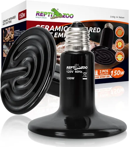 Miniatura 10 de REPTI ZOO Emisor de calor de cerámica de 60 W, lámpara de calor para reptiles, bombillas de calor nocturno, terrario de reptil, lámpara de calor