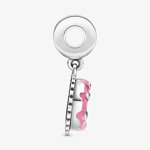 Miniatura 2 de EZ Tuxedo Abalorio de plata de ley 925 con texto en inglés Happy Bday para pulseras, Metal, circonita