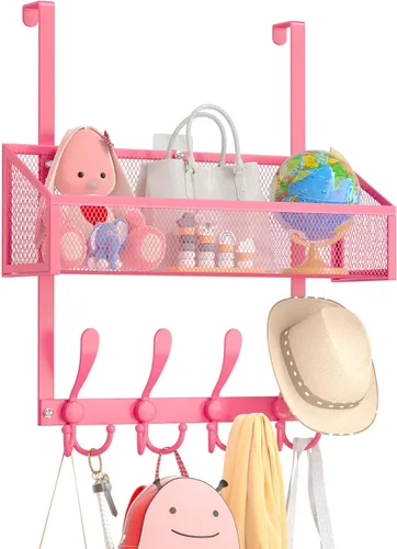 Miniatura 9 de Kaiferty Organizador de ganchos para colgar sobre la puerta, perchero para colgar sobre la puerta, toallero, organizador de almacenamiento