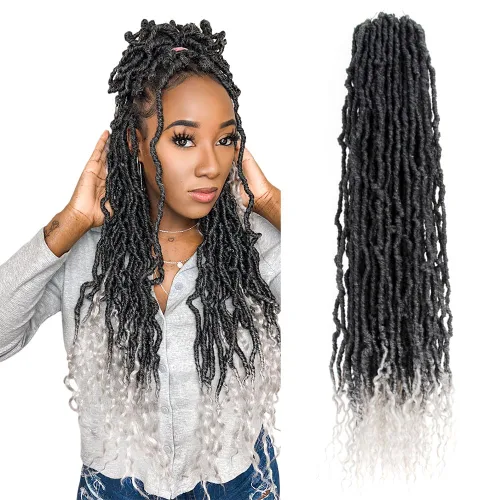 Miniatura 51 de BOHOBABE Rastas Falsas de Cabello de Ganchillo de 30 Pulgadas, Rastas Suaves Boho de Ganchillo con Puntas Rizadas, Rastas Largas de Diosa Bohemia