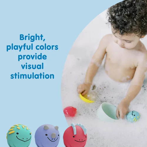 Miniatura 5 de Dr. Brown's Huevos de Dino de Limpieza Flotantes y Eclosionadores, Juguete de Baño y Piscina Multiusos Interactivo para Niños Pequeños, 6m+, Libre