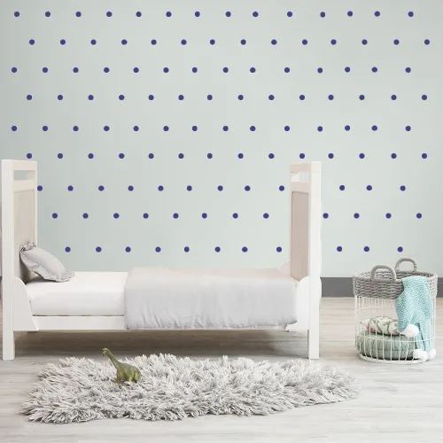 Miniatura 5 de Calcomanías de pared de puntos coloridos, juego de 9 calcomanías para despegar y pegar para habitaciones de niños, guardería y manualidades Plata