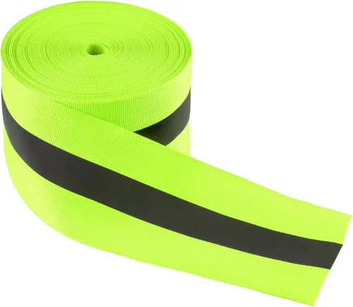Miniatura 10 de LLPT Cinta reflectante para coser, alta visibilidad, de 1 pulgada x 50 pies, nailon plateado florescente de seguridad para advertencia, adorno