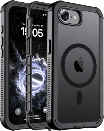 Miniatura 110 de jaroco - Funda magnética compatible con MagSafe para iPhone 11 de 6.1 pulgadas; protección de grado militar contra caídas, de doble capa