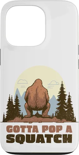 Miniatura 10 de Funda divertida para iPhone 16, diseño de Bigfoot Gotta Pop A Squatch Squat Poop Joke