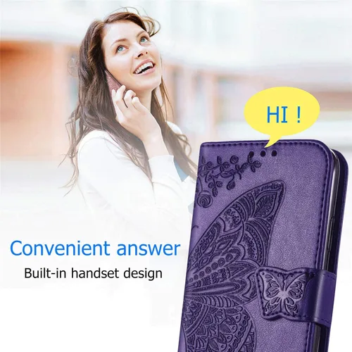 Miniatura 3 de Funda protectora de piel sintética para Samsung Galaxy S10e, con tapa para mujer, con correa para la muñeca, ranuras para tarjetas, bolsillo