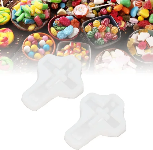 Miniatura 5 de 10 piezas de cruz de silicona de alta elasticidad fácil de liberar múltiples funciones colgante de resina de fundición de silicona cruzada