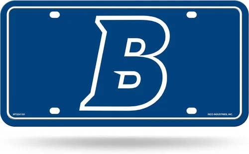 Miniatura 53 de NCAA etiqueta de metal para auto, negro
