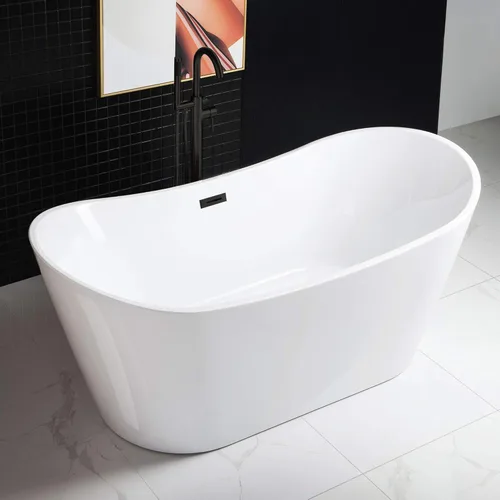 Miniatura 4 de WOODBRIDGE BTA1515-MB-Dren&O Bañera, negro mate Mate negro