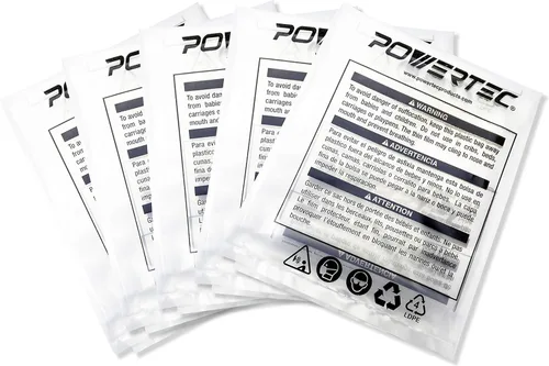 POWERTEC 70002 Bolsas de plástico transparente para recolección de polvo, 20 x 43 pulgadas, bolsas colectoras de polvo para máquina con tambor de