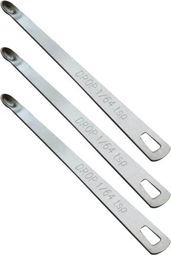 Miniatura 27 de 2 piezas 1/4 cucharadita (1/4 tsp, 1.25 ml, Tad) Cuchara de medición única pequeña, pequeñas cucharas de medida de acero inoxidable individuales
