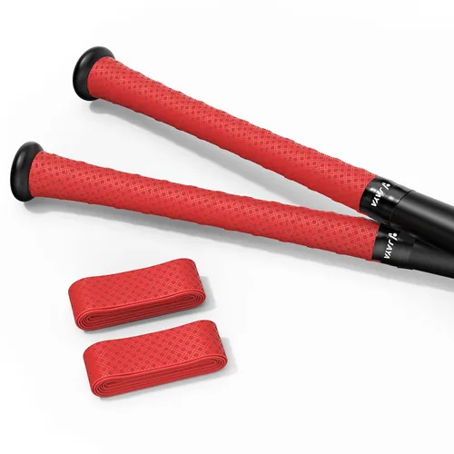 Miniatura 14 de JAYA Paquete de 2 cintas de agarre para bate PU – Envoltura de mango de 1.1mm antideslizante de poliuretano para bates de béisbol y sóftbol