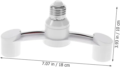 Miniatura 7 de VILLCASE Bombilla de luz LED Bombilla Led Bombillas LED 3 unids Socket Branch Dual para Divisor Blanco Convertidor Adaptador Base LED Cabezales LED