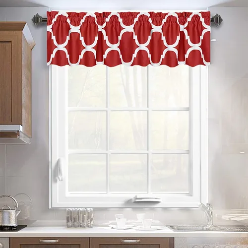 Miniatura 30 de Melodieux - Cortinas de bolsillo de moda marroquí para cocina, cafetería o baño, pequeñas ventanas