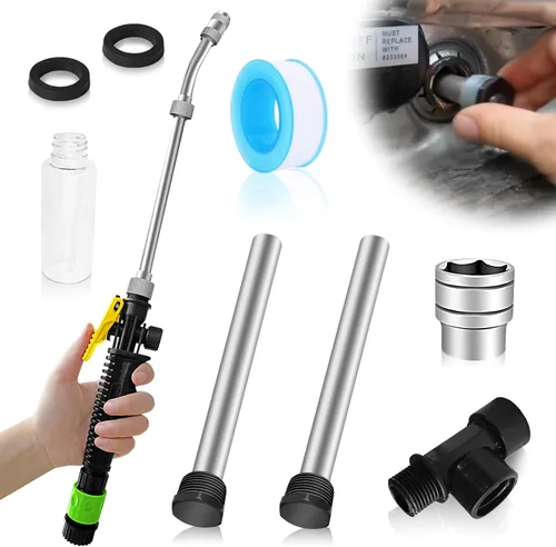 Boltigen Kit de 6 varillas de ánodo para calentador de agua para autocaravana, varilla de magnesio NPT de 9.25 pulgadas de largo x 3/4 pulgadas con