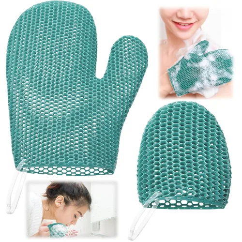 Miniatura 13 de Karenhi 2 Pcs Honeycomb Exfoliating Glove Set Exfoliating Bath Mitt Honeycomb Face and Body Scrubber Shower Mitt for Cleaning Body Shower Face Skin