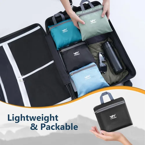 Miniatura 4 de Mochila de senderismo plegable de 15 L, ligera, plegable, impermeable, lavable a máquina, con correa para el pecho, paquete plegable pequeño